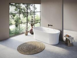 Vana Ypsilon 180x80, volně stojící, bílá, krytka odtoku bílá | Více -