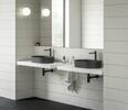 Umyvadlo Ceramic Slim O 55, bez otvoru pro baterii, bez přepadu, černá matná