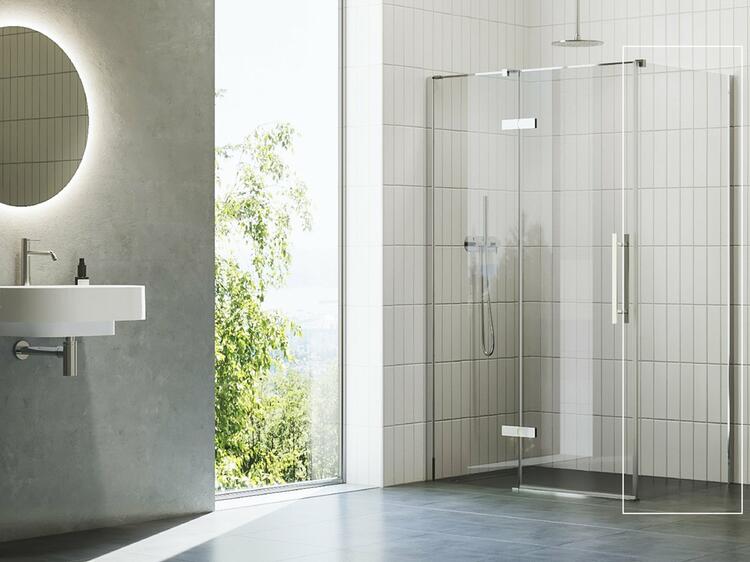 Sprchová stěna 90 cm chrom/transparent – Ravak COPS X9VV40A00Z1
