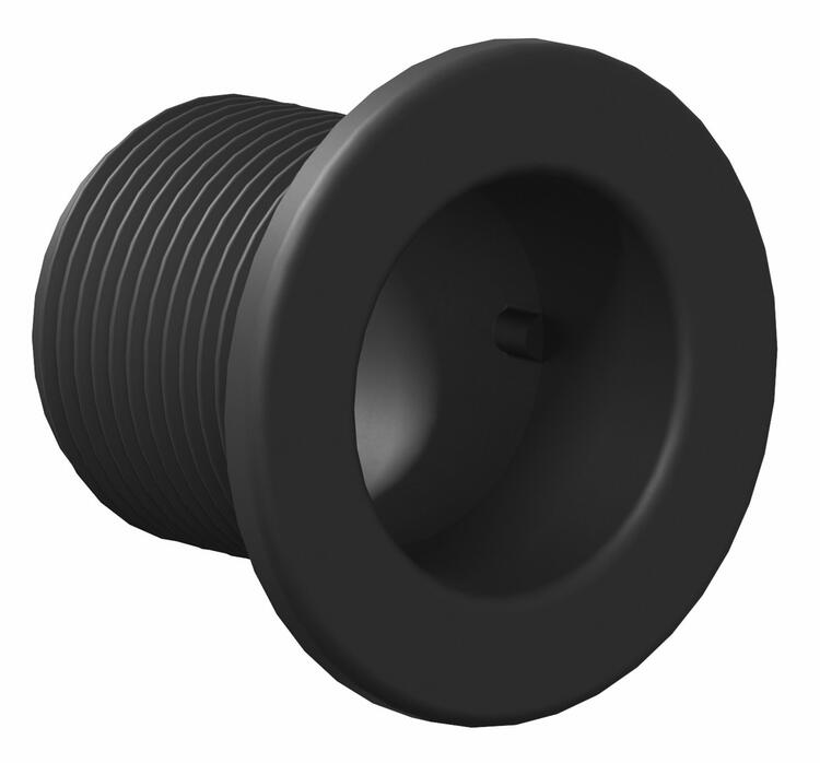 Krytka přepadu pro umyvadlo, černá matná