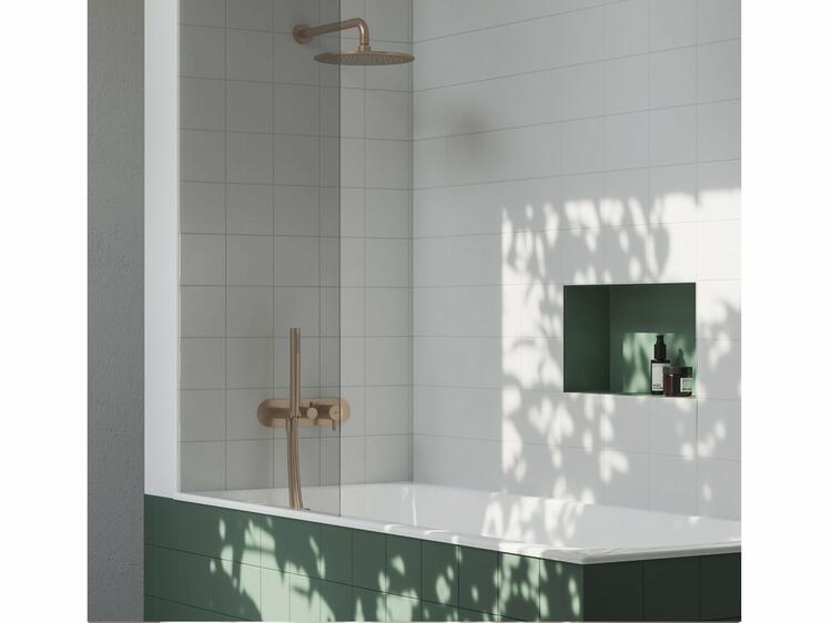 ES 068.60RGB.O3.RB07D.+S Podomítková baterie 3cestná bez tělesa, se sprchovým setem, růžové zlato kartáčované