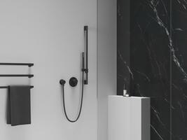 ES 062.20BLM.O1 Podomítková baterie 1-cestná s tělesem, černá matná | Více - 