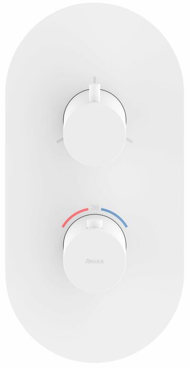 ES 067.10WV.O3.RB07C Termostatická podomítková baterie 3-cestná bez tělesa, White Velvet