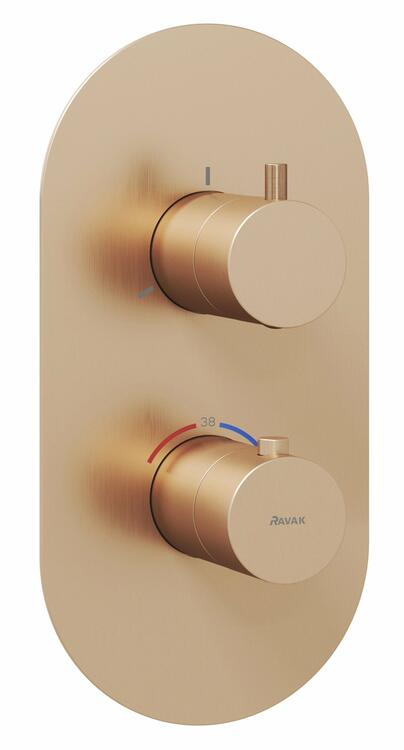 ES 067.60RGB.O3.RB07C Termostatická podomítková baterie 3-cestná bez tělesa, Rose Gold Brushed