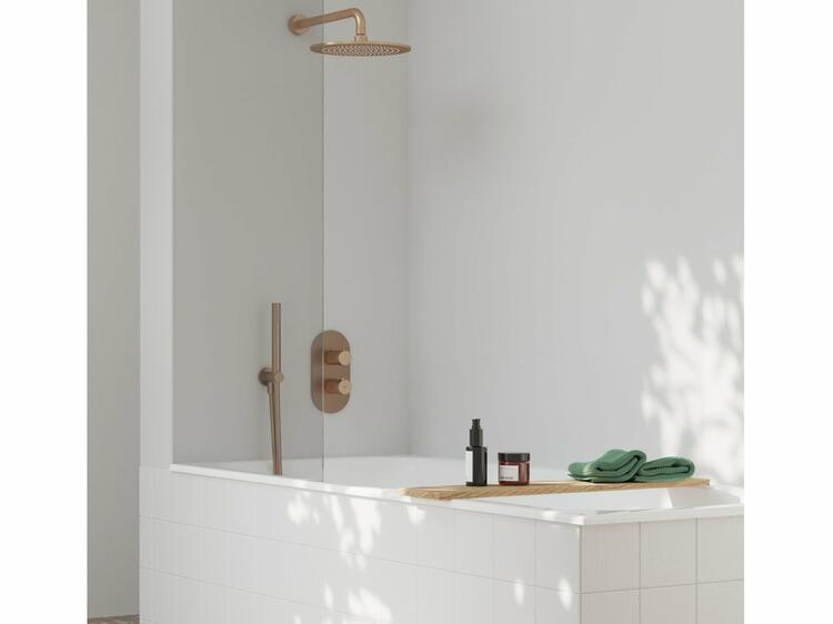 ES 067.60RGB.O3.RB07C Termostatická podomítková baterie 3-cestná bez tělesa, růžové zlato kartáčované