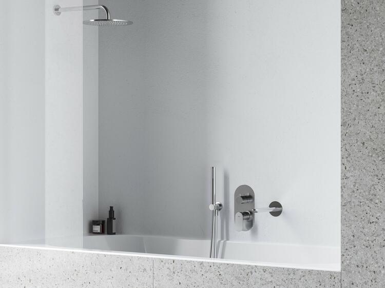 EL 068.00CR.O3.RB07F Podomítková baterie 3-cestná bez tělesa, chrom