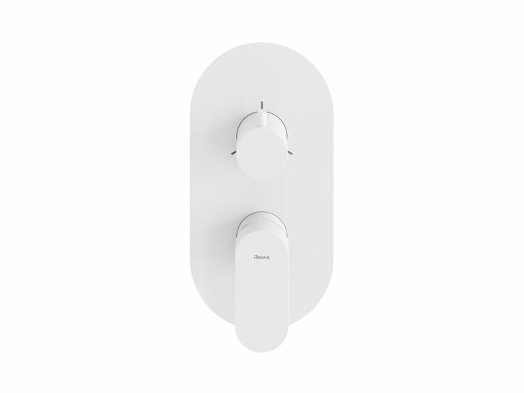 EL 068.00CR.O3.RB07F Podomítková baterie 3-cestná bez tělesa, chrom