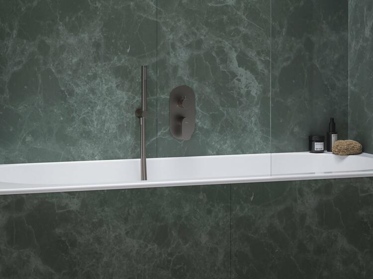 EL 068.20GB.O3.RB07F Podomítková baterie 3-cestná bez tělesa, grafit kartáčovaný