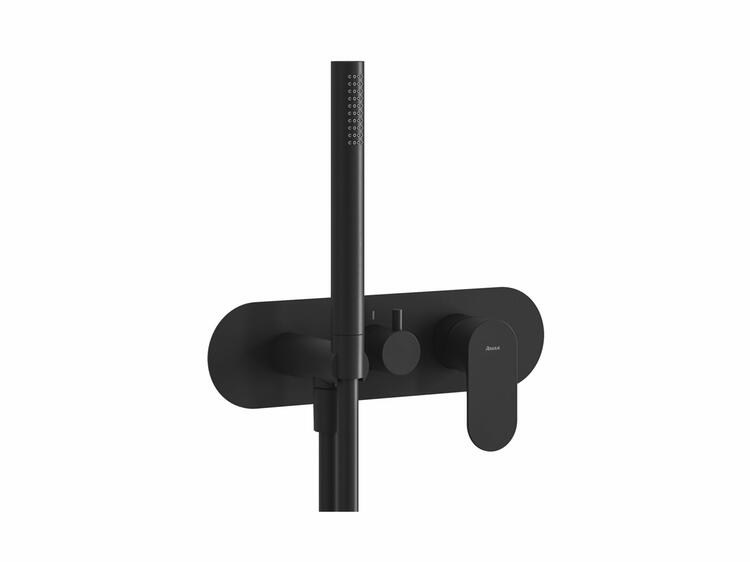 EL 068.00CR.O3.RB07D.+S Podomítková baterie 3-cestná bez tělesa, se sprchovým setem, chrom