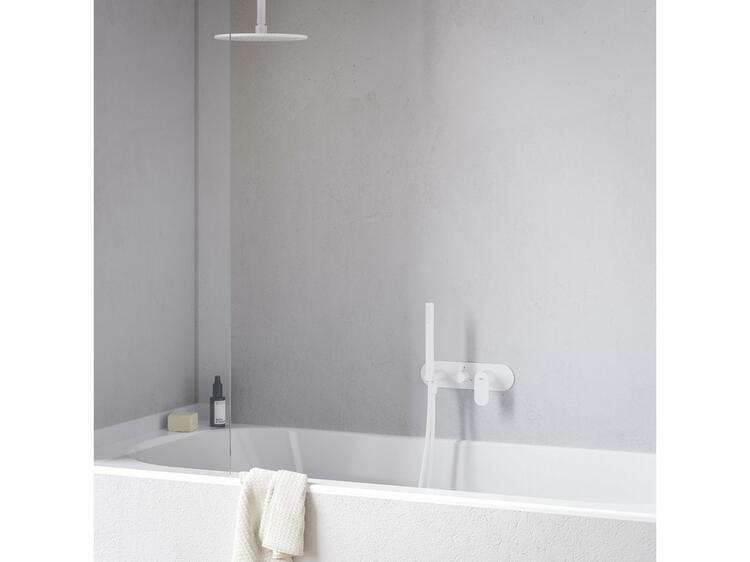 EL 068.10WV.O3.RB07D.+S Podomítková baterie 3-cestná bez tělesa, se sprchovým setem, White Velvet