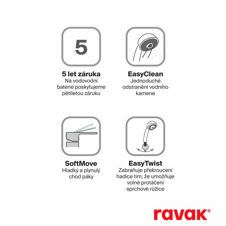 EL 068.60RGB.O3.RB07D.+S Podomítková baterie 3-cestná bez tělesa, se sprchovým setem, růžové zlato kartáčované