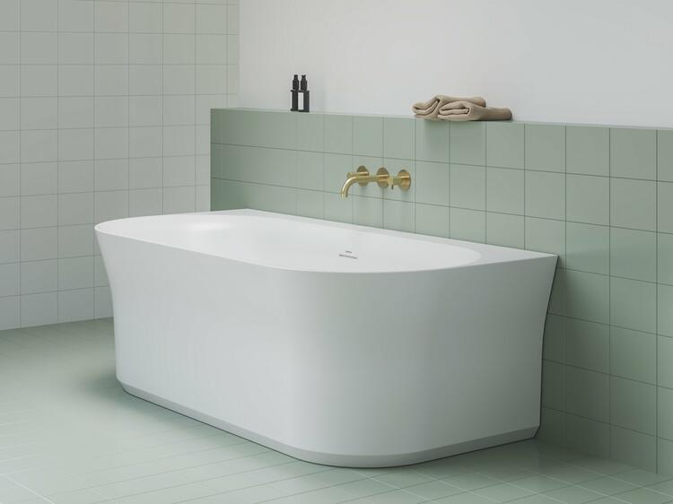 Vana Ypsilon Wall 178x86, volně stojící, bílá, krytka odtoku bílá