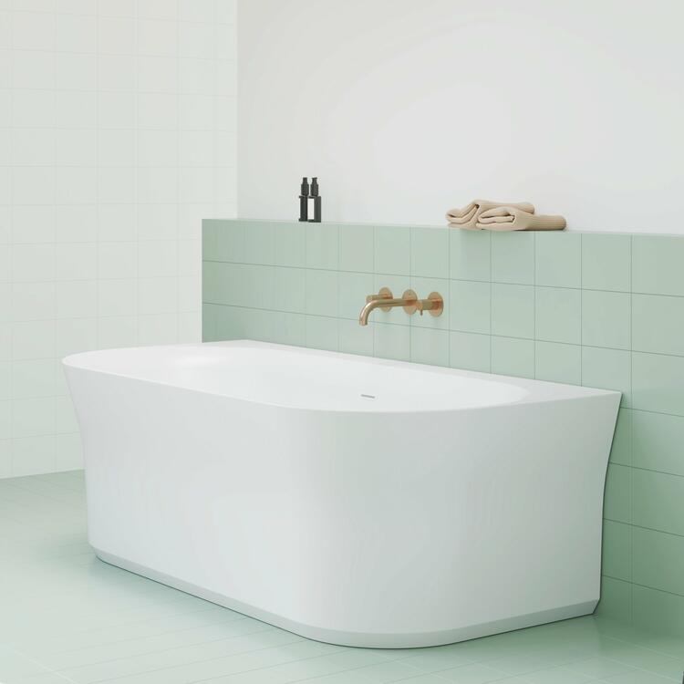 Vana Ypsilon Wall 178x86, volně stojící, bílá, krytka odtoku bílá