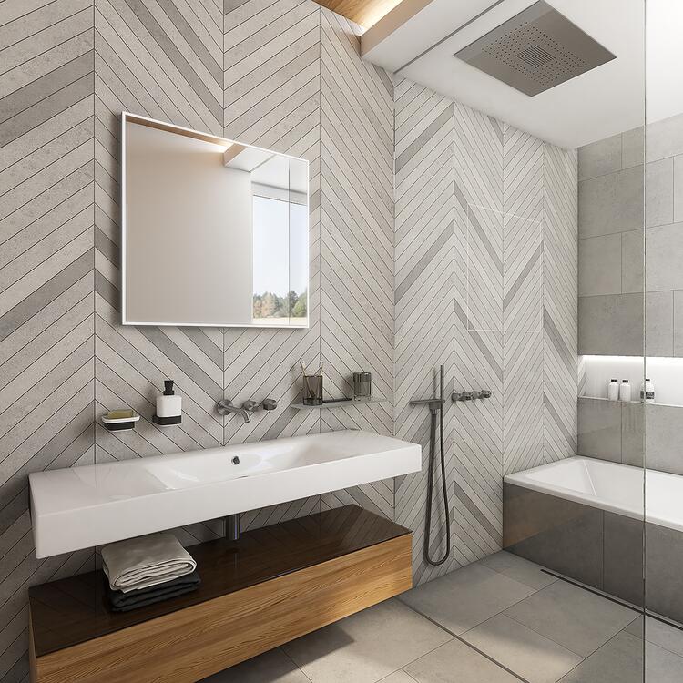Černé LED zrcadlo 600x600 s dotykovým senzorem OBDELNÍKOVÁ - OSTRÉ ROHY