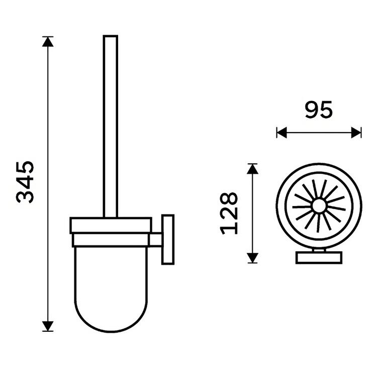 Toaletní WC kartáč nerez/keramika – Nimco Unix UNM 13094KU-10