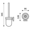 Toaletní WC kartáč chrom/keramika – Nimco Unix UN 13094KU-26