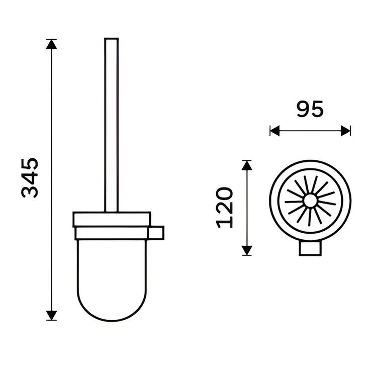 Toaletní WC kartáč – Nimco BORMO BR 11094KU-26