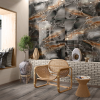 Velkoformátová dlažba imitace mramoru Black Onyx 60x120 cm lesklý povrch 1. jakost