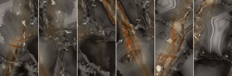 Velkoformátová dlažba imitace mramoru Black Onyx 60x120 cm lesklý povrch 1. jakost