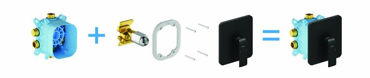 FL 066.20BLM.O1.RB072 Podomítková baterie 1-cestná bez tělesa, černá matná