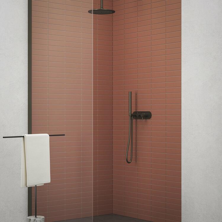 ES 065.20GB.O2.RB07D.+S Podomítková baterie 2-cestná bez tělesa, se sprchovým setem, grafit kartáčovaný