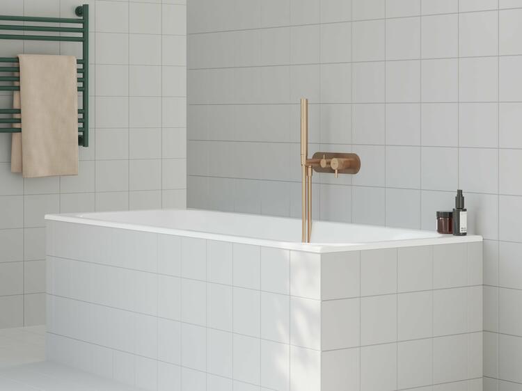 ES 065.60RGB.O2.RB07D.+S Podomítková baterie 2-cestná bez tělesa, se sprchovým setem, růžové zlato kartáčované