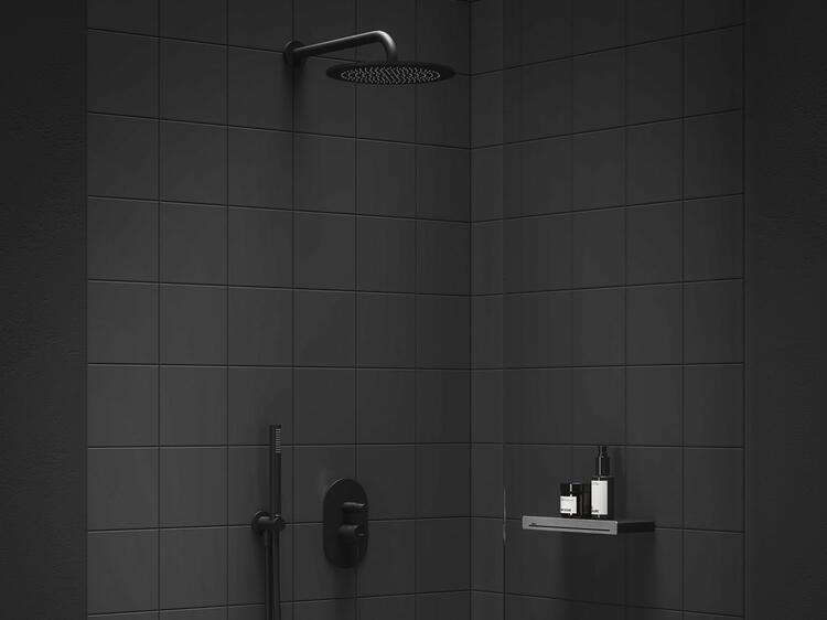 ES 061.20BLM.O2 Podomítková baterie 2-cestná s tělesem, Black Matt