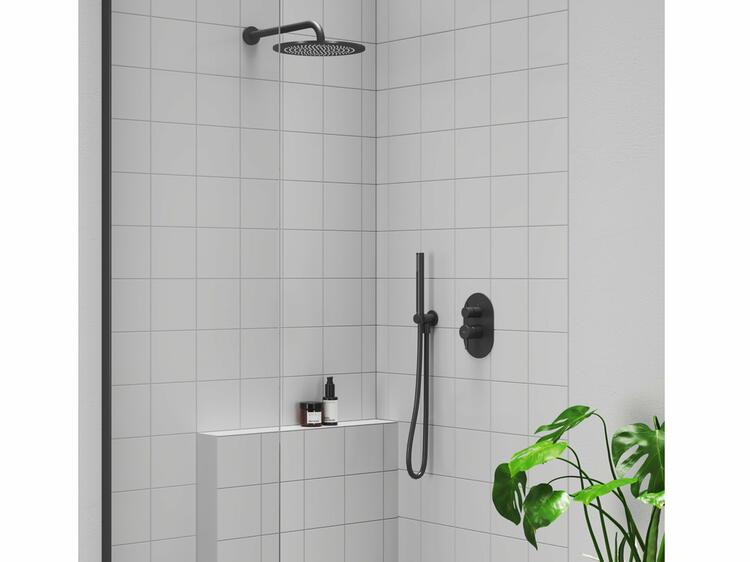 ES 065.20BLM.O2.RB07E Podomítková baterie 2-cestná bez tělesa, černá matná