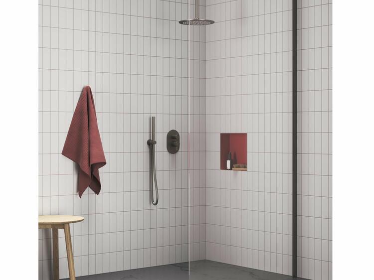 ES 065.20GB.O2.RB07E Podomítková baterie 2-cestná bez tělesa, grafit kartáčovaný