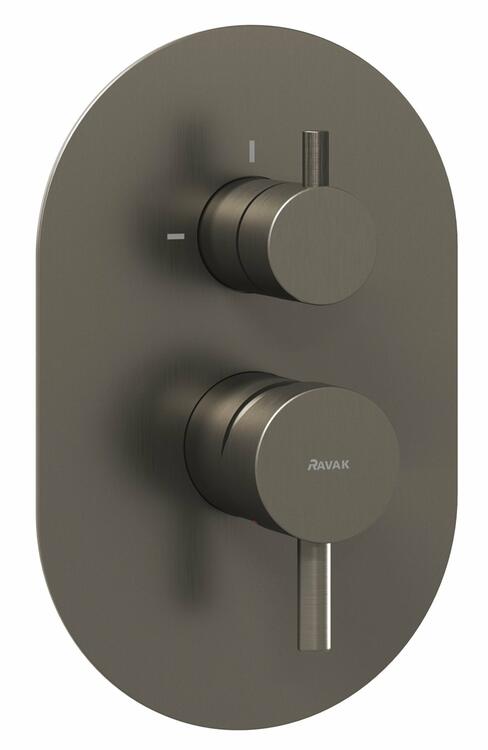 ES 065.20GB.O2.RB07E Podomítková baterie 2-cestná bez tělesa, Graphite Brushed