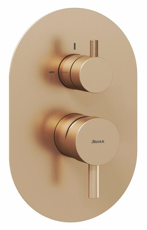 ES 065.60RGB.O2.RB07E Podomítková baterie 2-cestná bez tělesa, růžové zlato kartáčované