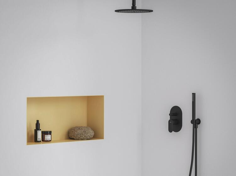 EL 061.20BLM.O2 Podomítková baterie 2-cestná s tělesem, Black Matt