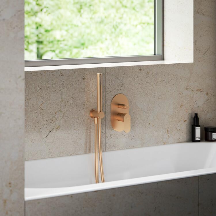EL 061.60RGB.O2 Podomítková baterie 2-cestná s tělesem, Rose Gold Brushed