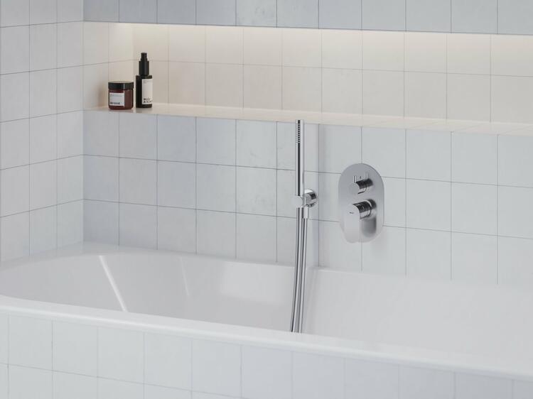 EL 065.00CR.O2.RB07E Podomítková baterie 2-cestná bez tělesa, chrom