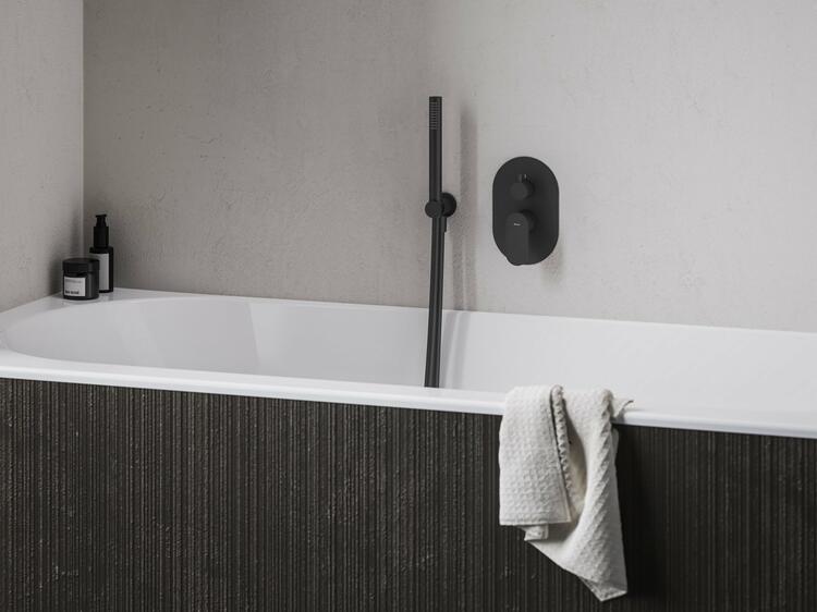 EL 065.20BLM.O2.RB07E Podomítková baterie 2-cestná bez tělesa, černá matná