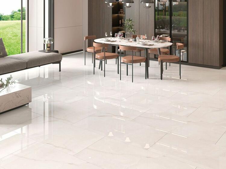 Velkoformátová dlažba imitace mramoru Venato Onice Beige 60x120 cm lesklý povrch 1. jakost