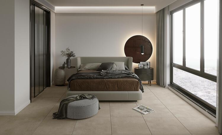 Interiérová dlažba imitace betonu Stark Smoke 60x60 cm matný povrch 1. jakost