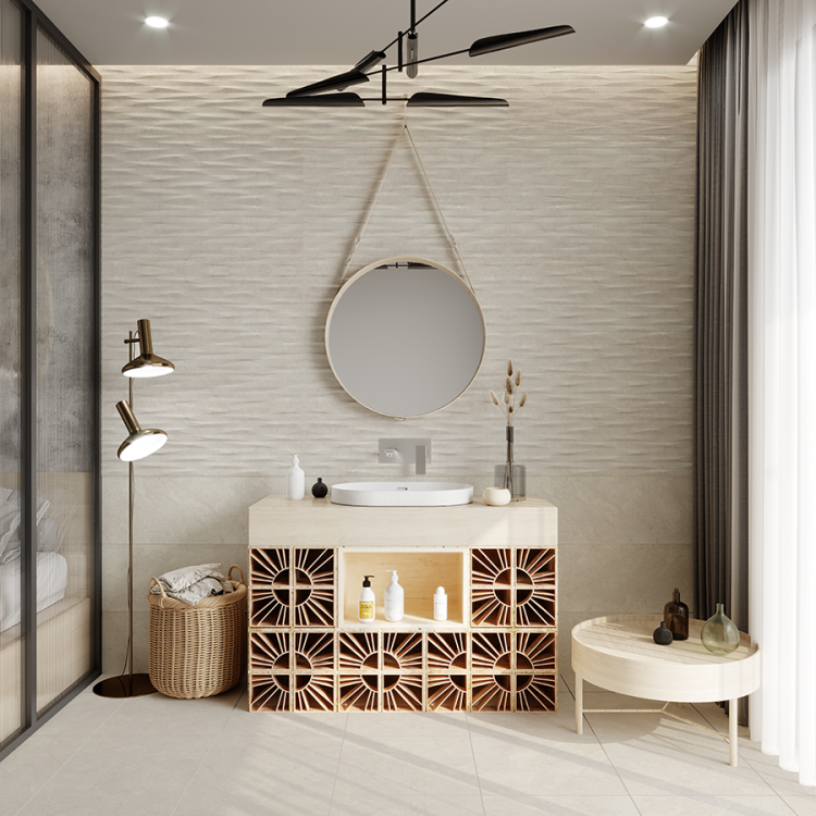 Interiérová dlažba imitace mramoru Wavy Grey 45x45 cm matný povrch 1. jakost