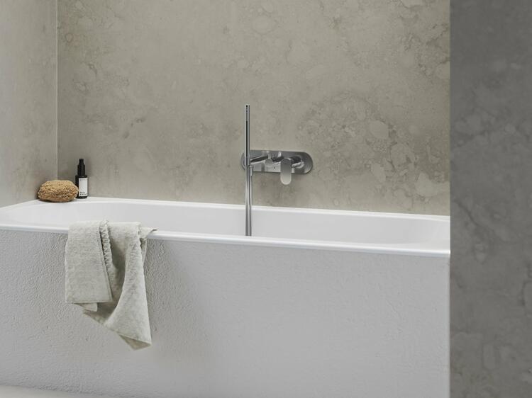 EL 065.00CR.O2.RB07D.+S Podomítková baterie 2-cestná bez tělesa, se sprchovým setem, chrom