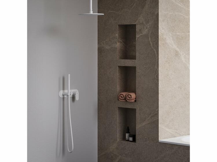 EL 065.60RGB.O2.RB07D.+S Podomítková baterie 2cestná bez tělesa, se sprchovým setem, růžové zlato kartáčované