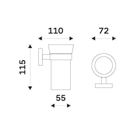 Držák na kartáčky s keramickou nádobkou – Nimco Unix UN 13058KU-26