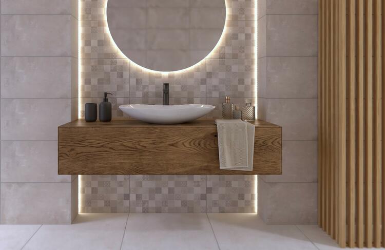 Interiérová dlažba imitace betonu Ark White 60x60 cm matná