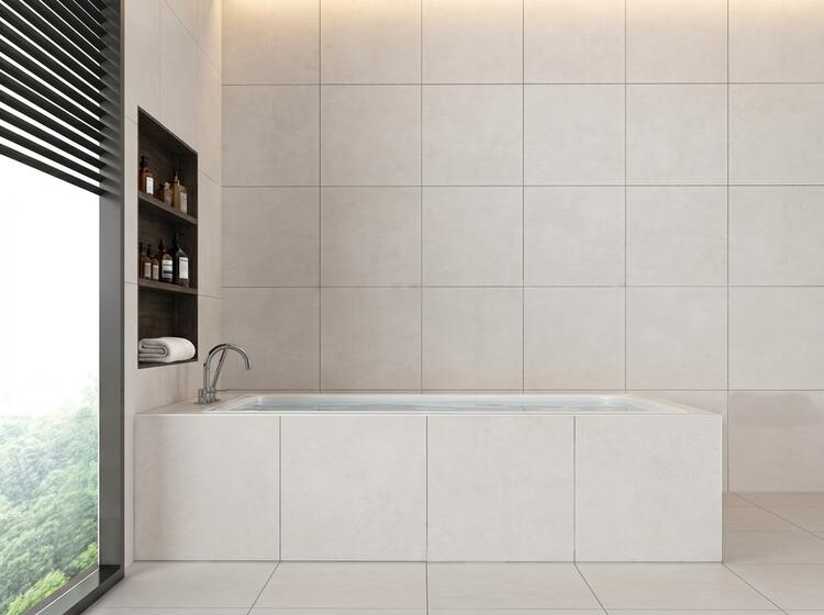 Interiérová dlažba imitace betonu Ark White 60x60 cm matný povrch 1. jakost