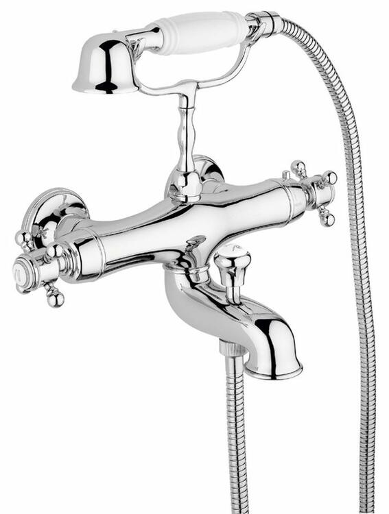 SASSARI nástěnná vanová termostatická baterie, chrom