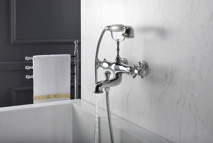SASSARI nástěnná vanová termostatická baterie, chrom