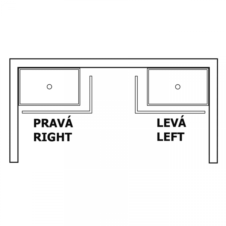 SARA panel čelní 120x80cm, výška 10cm, levý