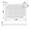 Obdélníková sprchová vanička z litého mramoru 120×80 cm – Gelco Sara GS12080