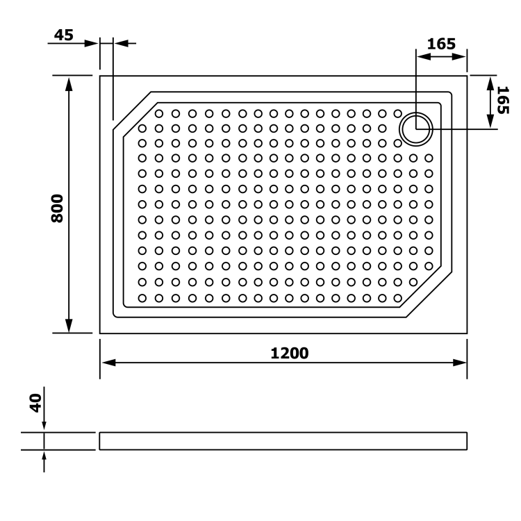 Obdélníková sprchová vanička z litého mramoru 120×80 cm – Gelco Sara GS12080