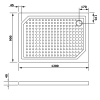 Obdélníková sprchová vanička z litého mramoru 120×90 cm – Gelco Sara GS12090