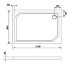 Obdélníková sprchová vanička z litého mramoru 110×80 cm – Gelco Sara HS11080